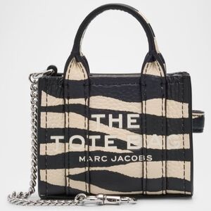 Marc Jacobs Limited Edition TheTote Bag Black and Cream Zebra Micro Tote Bag